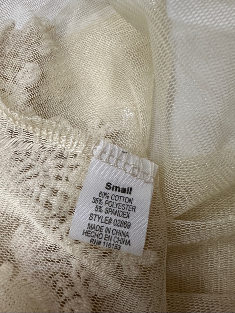 Sheer Ivory Crochet Lace Peplum Tunic - Picture 6 of 6